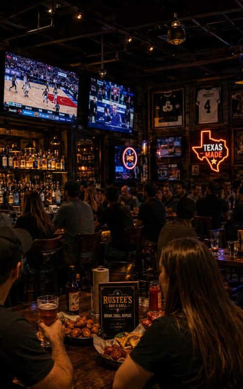 Sports bar with TV screens